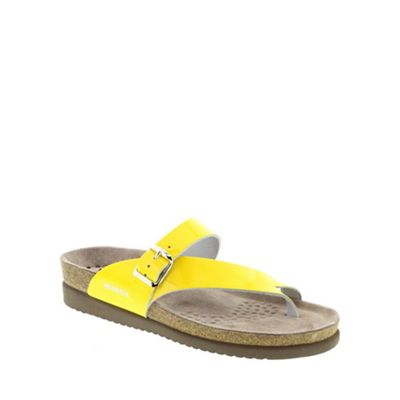 Mephisto Yellow Yellow Vernis 'Helen' strappy toe post sandals